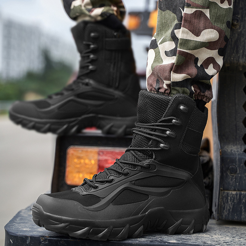 Men's Military Desert Combat Boots Waterproof Non-Slip Hiking Boots Work Boots