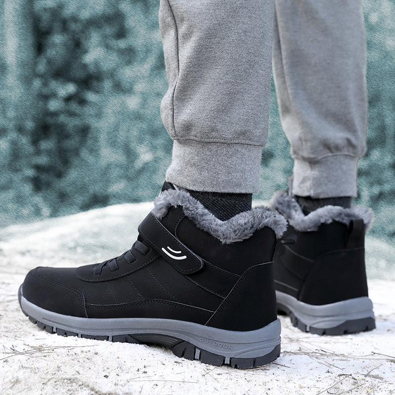 Men’s Waterproof Winter Boots | Warm Lining, Non-Slip Sole, Wide Fit