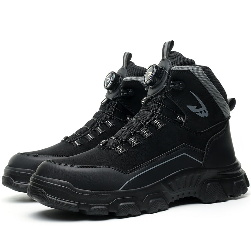 Men's Steel Toe Hand Stitched Cow Leather Boots Motorcycle Boots Work Boots Hiking Boots