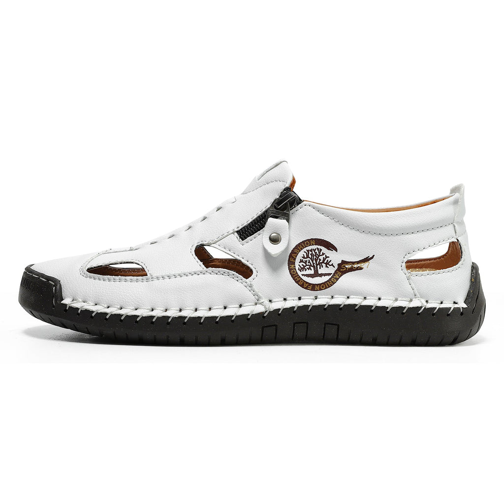 (⏳NOW ON: 70% OFF Sale! 🔥)Mens Casual Shoes Summer Breathable Sneakers Loafers Walking Shoes Hand Made Lace-Up Leather Dress Flats Shoes for Driving Business Working Office