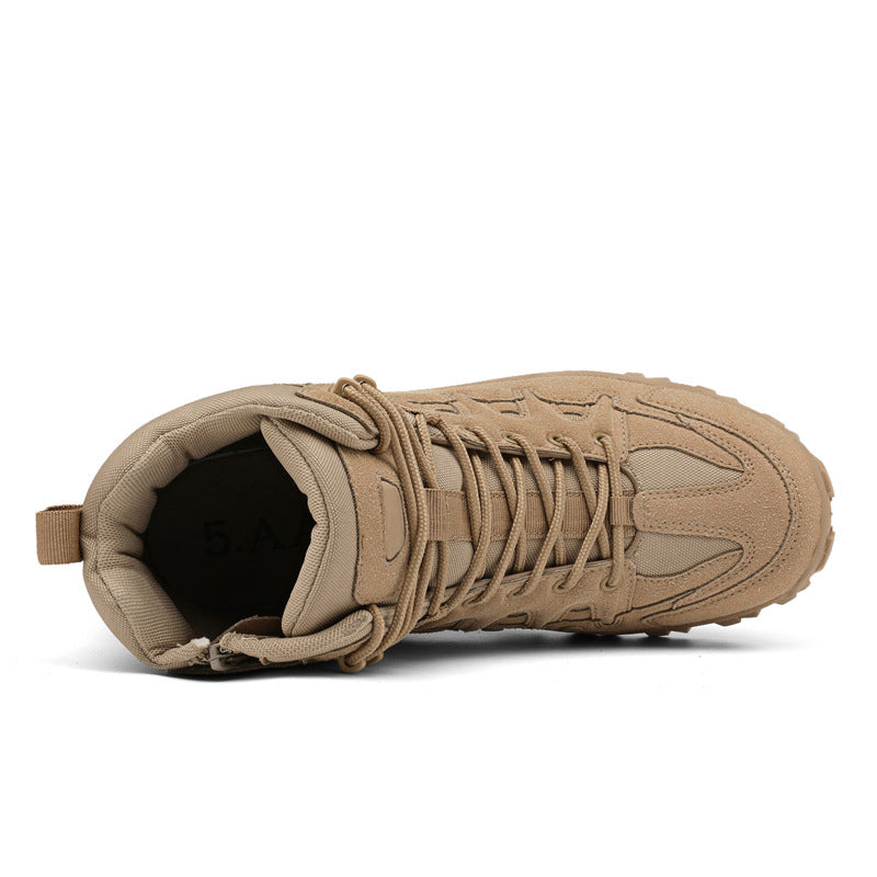 Men Ankle Support Waterproof Non-Slip Hiking Boots Anti-Puncture Anti-Sprain Work Boots